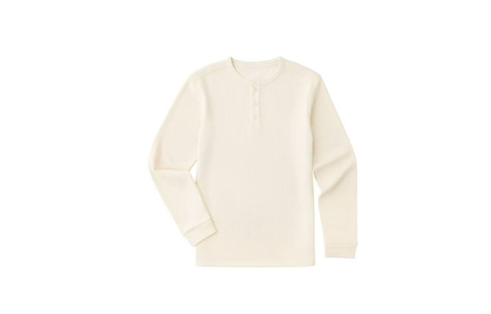 Member's Mark Men's Thermal Henley Cream Size L